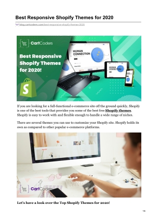 Best Responsive Shopify Themes For 2020