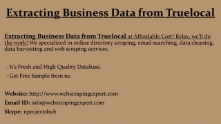 Extracting Business Data from Truelocal