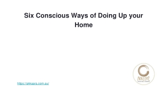 Six Conscious Ways of Doing up your Home