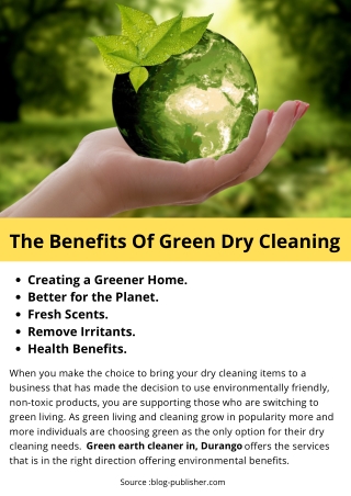 The Benefits Of Green Dry Cleaning