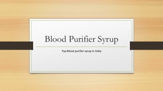 Blood Purifier syrup