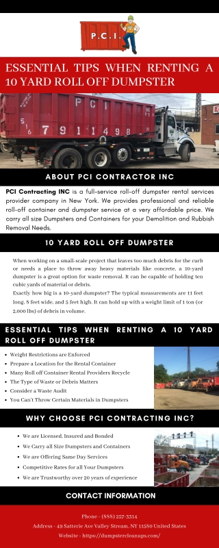 Essential Tips When Renting a 10 Yard Roll Off Dumpster