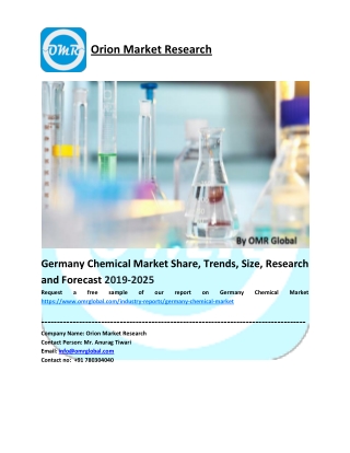 Germany Chemical Market Trends, Size, Competitive Analysis and Forecast - 2019-2025