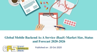 Global Mobile Backend As A Service (BaaS) Market Size, Status and Forecast 2020-2026