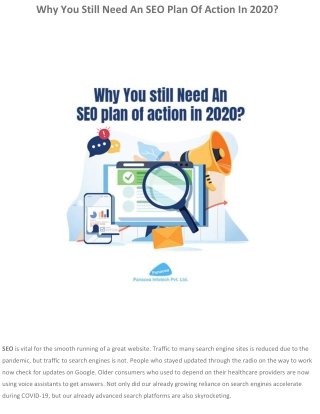 Why You Still Need An SEO Plan Of Action In 2020?