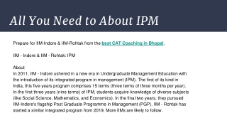 All you need to know about IPM?