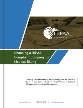Choosing a HIPAA Compliant Company for Medical Billing