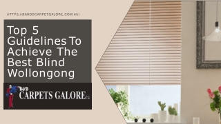 Top 5  Guidelines To  Achieve The  Best Blind  Wollongong