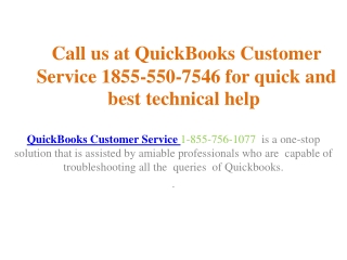 QuickBooks Customer Service 1855-550-7546