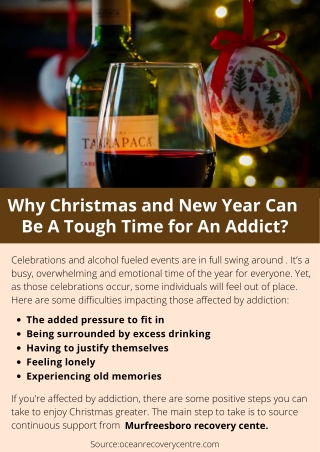 Why Christmas and New Year Can Be A Tough Time for An Addict?