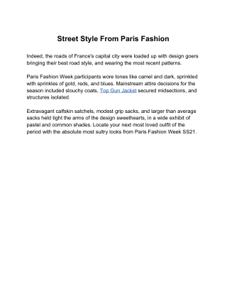 street style from Paris fashion