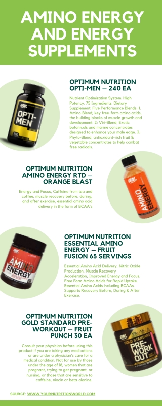 Amino Energy supplements