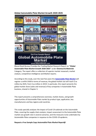 Global Automobile Plate Market Research Report Forecast 2025