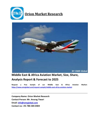 Middle East & Africa Aviation Market Size, Industry Trends, Share and Forecast 2019-2025