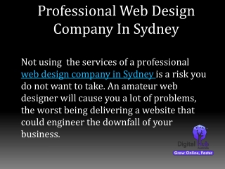 Web Design and Development Company Australia
