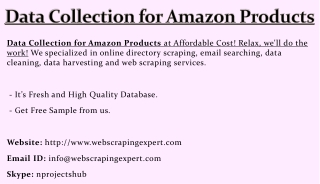 Data Collection for Amazon Products