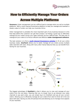 How to Efficiently Manage Your Orders Across Multiple Platforms