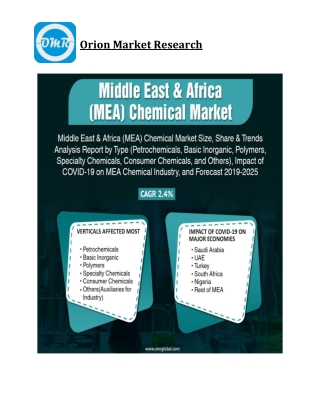 Middle East & Africa (MEA) Chemical Market Size, Competitive Analysis, Share, Forecast- 2019-2025