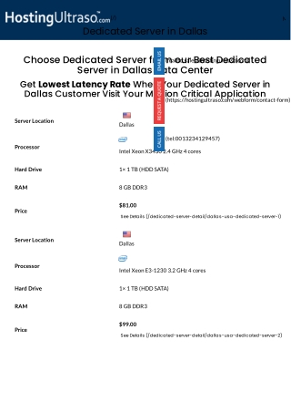 dallas dedicated server