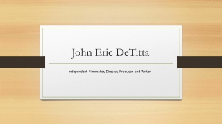 John Eric DeTitta - Goal-oriented and Detail-focused Professional