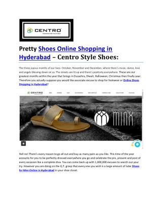 Pretty Shoes Online Shopping in Hyderabad – Centro Style Shoes: