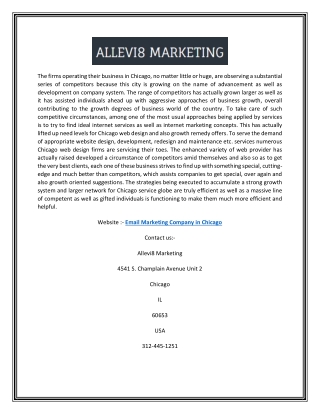 Email Marketing Company in Chicago | Allevi8 Marketing