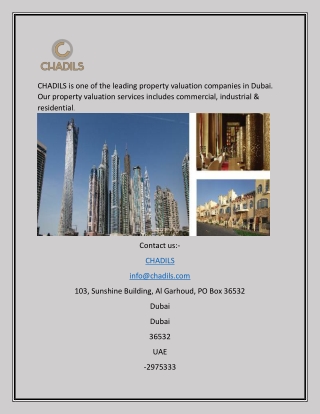 Property Valuation Services in Dubai