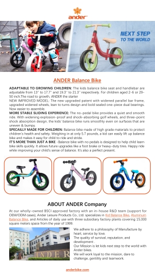 Balance Bike Manufacturer