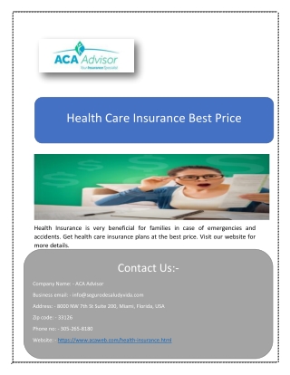 Obamacare Health Insurance Plans | Acaweb.com