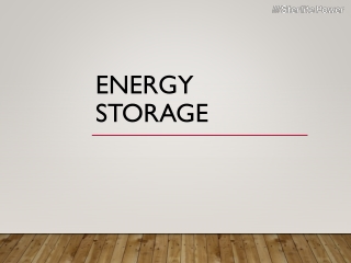 Energy storage