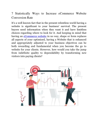 7 Statistically Ways to Increase eCommerce Website Conversion Rate