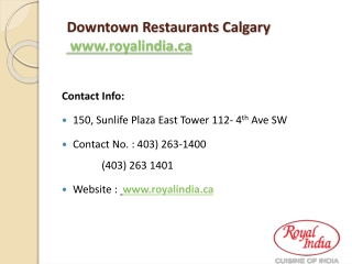 Downtown Restaurants Calgary