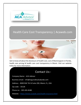 Cost of Echocardiogram | Acaweb.com