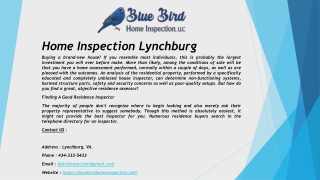 Home Inspection Lynchburg