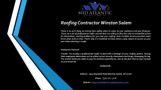 Roofing Contractor Winston Salem