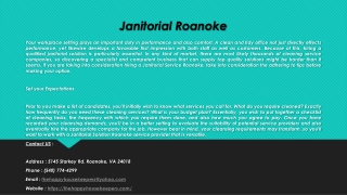 Janitorial Roanoke