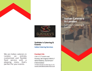 Top Indian Caterers In London