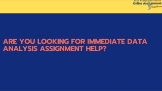 Looking for immediate data analysis assignment help