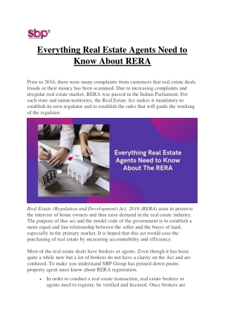 Everything Real Estate Agents Need to Know About RERA