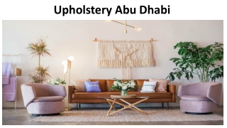 Upholstery Abu Dhabi