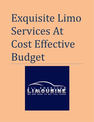 Exquisite Limo in Chicago Services At Cost Effective Budget