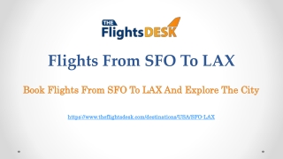 Flights From SFO To LAX