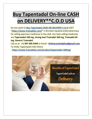 Buy Tapentadol On-line CASH on DELIVERY**C.O.D USA