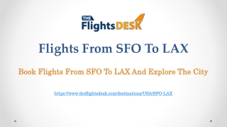 Flights From SFO To LAX