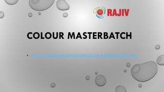 Colour Masterbatch -Rajiv Plastics