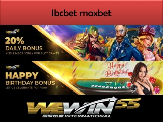 your money in time on ibcbet maxbet