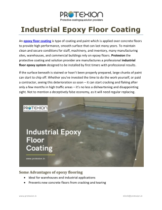 Industrial Epoxy Floor Coating