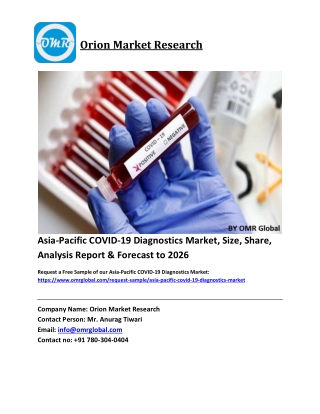 Asia-Pacific COVID-19 Diagnostics Market Size, Industry Trends, Share and Forecast 2020-2026