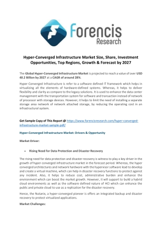 Hyper converged infrastructure market new business opportunities &amp; investment research report 2027