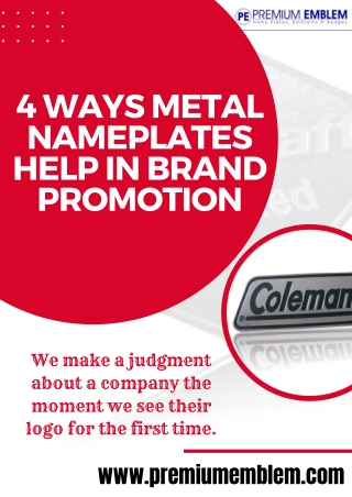 Building Credibility and Trust with Custom Metal Nameplates | Premium Emblem